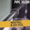 PIPE DECOR Industrial Pipe Desk Leg Set, Modern Home Office Writing or Computer Base Kit, Dark Grey Unfinished Steel Metal Pipe Legs, M-Desk Style view 4