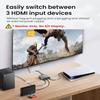 avedio links HDMI Switch 3 in 1 Out 4K@60Hz Aluminum Alloywith 4FT HDMI 2.0 Cable, 3x1 4K HDMI Switch Box, 3-Port HDMI Selector Switcher Support HDCP 2.2, HDR 10, for Fire TV Stick, PS5 view 2