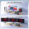 avedio links HDMI Switch 3 in 1 Out 4K@60Hz Aluminum Alloywith 4FT HDMI 2.0 Cable, 3x1 4K HDMI Switch Box, 3-Port HDMI Selector Switcher Support HDCP 2.2, HDR 10, for Fire TV Stick, PS5 view 3