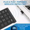 Foloda Wireless Number Pads, Numeric Keypad Numpad 22 Keys Portable 2.4 GHz Financial Accounting Number Keyboard Extensions 10 Key for Laptop, PC, Desktop, Surface Pro, Notebook view 4