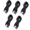 Sscon 10ft Black Telephone Landline Extension Cord Cable Line Wire with Standard RJ-11 6P4C Plug (Pack of 5) view 1