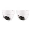 uxcell Fake Security Camera Dummy Dome CCTV with Blinking Red LED Warning Light for Home Outdoor Indoor White 2pcs view 1