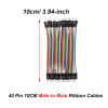 Antrader Multicolored Breadboard Jumper Wires 40 Pin 10CM Male to Male view 3