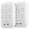 Fosmon 6 Outlet Surge Protector 1200 Joules with 2 USB Ports Charger (3.1A), Multi Plug Outlet Extender 1875 Watt, 3-Prong Grounded Wall Tap Adapter (2 Pack) view 1