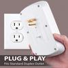 Fosmon 6 Outlet Surge Protector 1200 Joules with 2 USB Ports Charger (3.1A), Multi Plug Outlet Extender 1875 Watt, 3-Prong Grounded Wall Tap Adapter (2 Pack) view 4