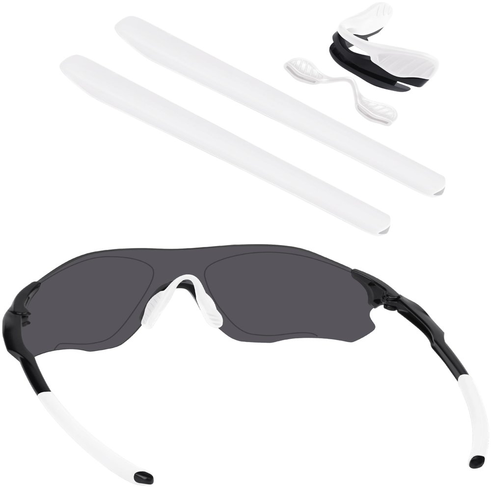 BLAZERBUCK Replacement Sock Kits Earsocks & Nosepieces for Oakley EV Zero Series Sunglass - White