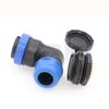 DRRI HE29 14Pin Elbow 10A 380V Power Threaded Circular Waterproof Panel Mount Connector for Indoor and Outdoor Applications view 1
