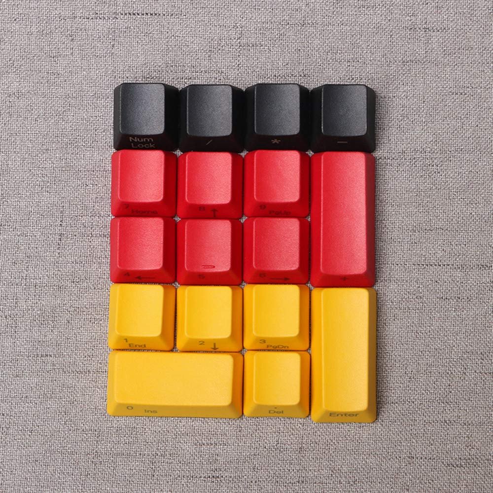 17 Keys Numeric Keypad Side/Top Printed PBT Keycaps Dyeing Sublimation OEM Profile Switch for Cherry MX Gaming Mechanical Keyboard DIY Replace
