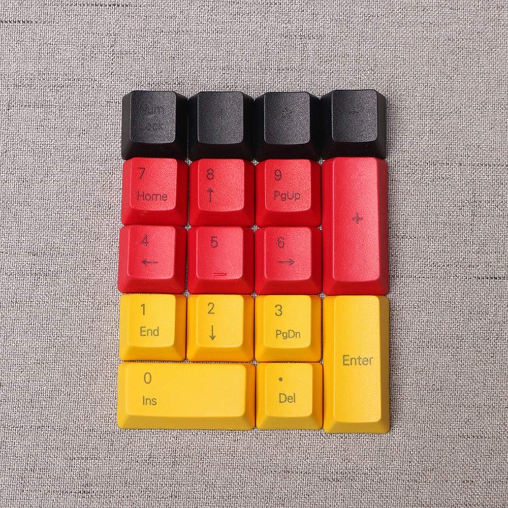 17 Keys Numeric Keypad Side/Top Printed PBT Keycaps Dyeing Sublimation OEM Profile Switch for Cherry MX Gaming Mechanical Keyboard DIY Replace