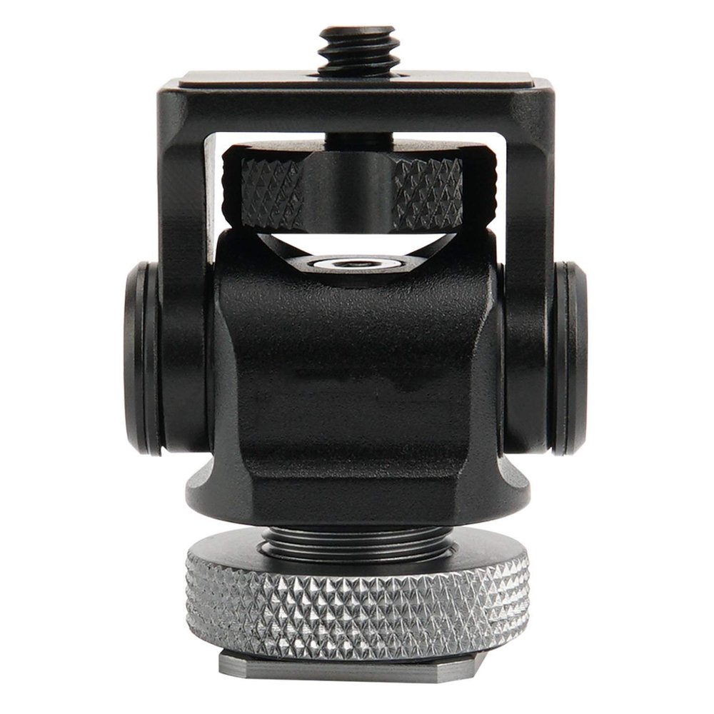 CamKoo Mini Hot Shoe Adapter Camera Monitor Mount 176 Degree Upper Rotation 360 Degree Vlogger Original Mount for DSLR, Smartphone, Microphone, Video Monitor and Ring Flash Light