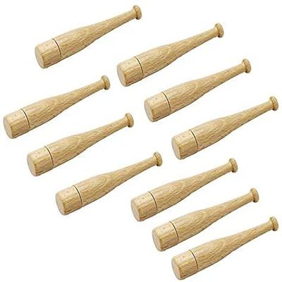 10 PCS Wooden Baseball Bat Model USB 2.0/3.0 USB Flash Drive Pen Drive USB Flash Disk PenDrive Memory Stick (2.0/64GB)