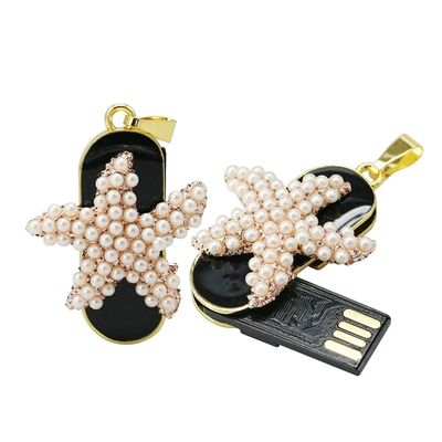128GB Necklace Shape USB Flash Drive USB Drives Memory Stick Thumb Drives USB 2.0 Disk Pen Drive Date Storage Flash Disk Zip Drive USB Stick USB Drive (Starfish)