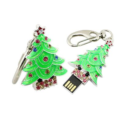 128GB Metal Christmas Tree Shape USB 2.0 Flash Drive Pen Drive Memory Stick USB Stick USB Drive Flash Disk Thumb Drive USB Disk USB Stick U Disk PenDrive (Green)