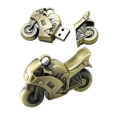8GB Metal Motorcycle Shape USB 2.0 Flash Drive Pen Drive Memory Stick USB Stick USB Drive Flash Disk Thumb Drive USB Disk USB Stick U Disk PenDrive (Olive)