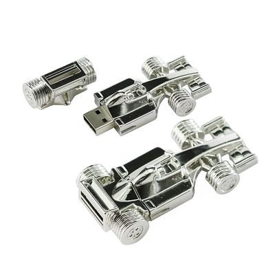 128GB Racing Car Shape USB 2.0 Flash Drive Thumb Drive Memory Stick Pen Drive U Disk Data Storage Jump Drive USB Drive Flash Disk USB Stick USB Disk (Silver)