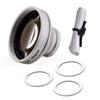 0.45x Wide Angle Lens (HD) Chrome Finish W/Macro (Modification Style) Magnetic Type for Samsung HMX-U10 view 1
