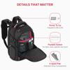 SwissGear Travel Tech Elite Laptop Backpack  Fits Laptops up to 16  ScanSmart TSA-Friendly Backpack with USB Port, Shoe Compartment & Organizer Pockets  Black Dot view 3