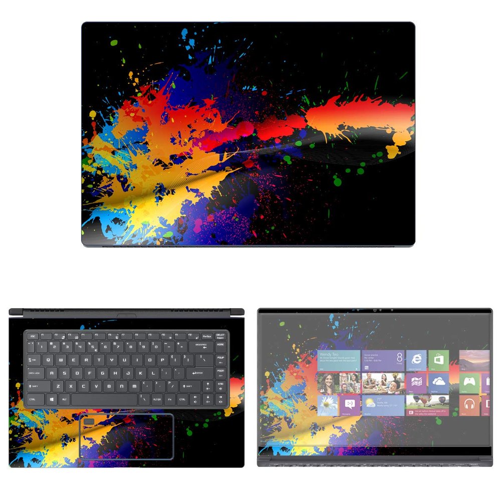Decalrus - Protective Decal Paint Splatter Skin Sticker for MSI PS63 Modern (15.6" Screen) case Cover wrap MSps63_15-63