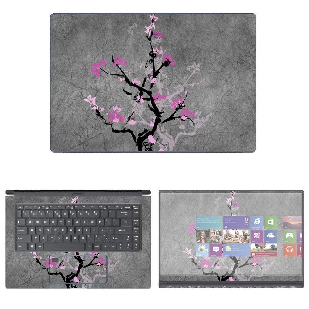 Decalrus - Protective Decal Floral Skin Sticker for MSI PS63 Modern (15.6" Screen) case Cover wrap MSps63_15-34