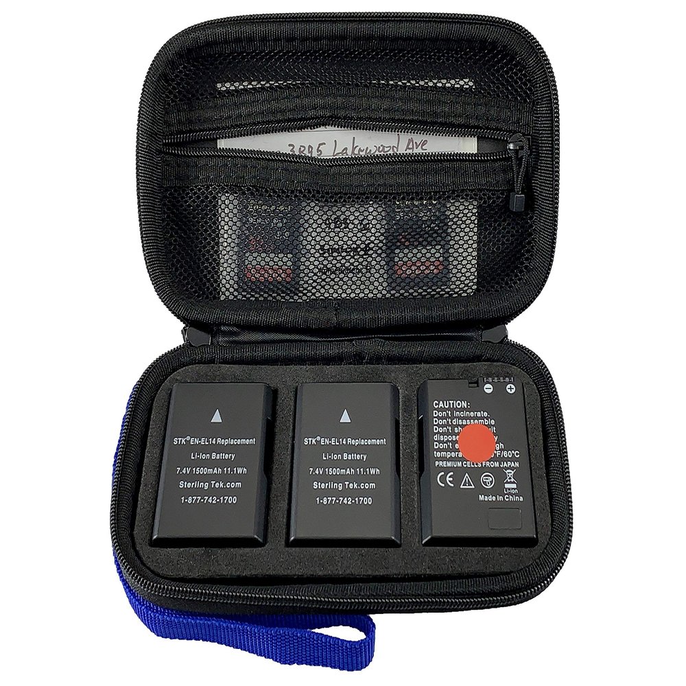 Batteries + Cards Compatible with Nikon EN-EL14a Batteries (Grey)