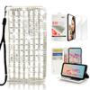 STENES Bling Wallet Case Compatible with OnePlus 7 - Stylish - 3D Handmade Pearl Lattice Design Leather Case with Wrist Strap & Screen Protector [2 Pack] - White view 1
