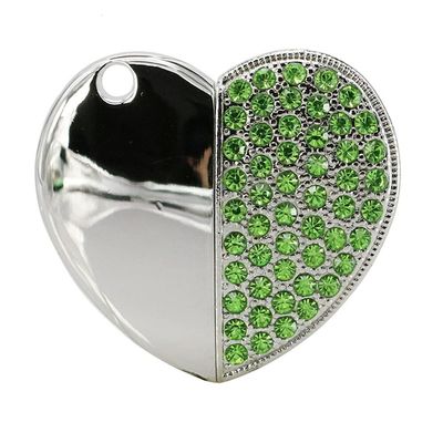4GB Heart Shape USB Flash Drive USB Drives Memory Stick Thumb Drives USB 2.0 Disk Pen Drive Pen Drive USB Drive Date Storage Flash Disk Zip Drive USB Stick (Green)
