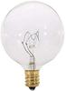15 watt G16 1/2 Incandescent; Clear; 2500 Average Rated Hours; 98 lumens; Candelabra Base; 130 Volts Light Bulb (Pack of 12) view 1