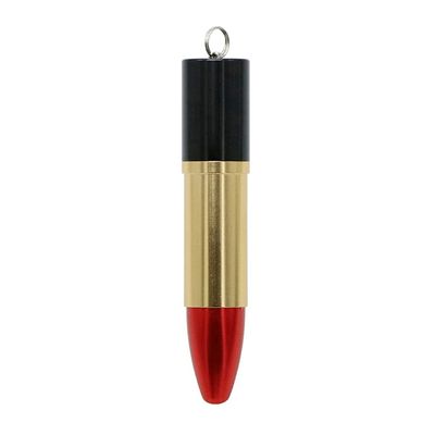 16GB Lipstick Shape USB 2.0 Flash Drive Thumb Drive Memory Stick Pen Drive U Disk Data Storage Jump Drive USB Drive Flash Disk USB Stick USB Disk (Gold Red)