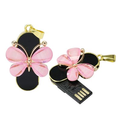 32GB Butterfly Shape USB Flash Drive USB Drives Memory Stick Thumb Drives USB 2.0 Disk Pen Drive Date Storage Zip Drive Jump Drive USB Stick USB Drive (Pink)