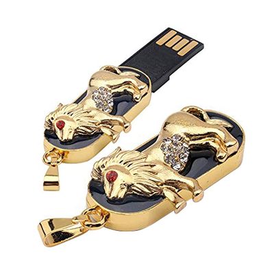 16GB Metal Twelve Constellations Shape USB Flash Drive USB 2.0 Stick USB Memory Stick Date Storage PenDrive Thumb Drives Flash Disk USB Drive U Disk USB Stick PenDrive (Leo)