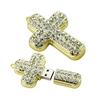 128GB Cross Shape USB 2.0 Flash Drive Thumb Drive Memory Stick Pen Drive U Disk Data Storage Jump Drive USB Drive (Gold) view 1