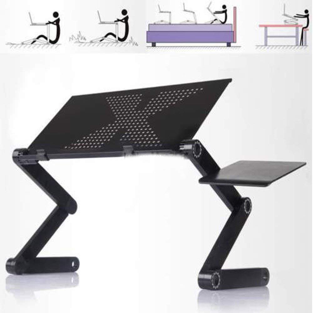 48 x 26cm Portable Laptop Desk Foldable Laptop Stand Adjustable Laptop Table Ergonomic Bed Tray