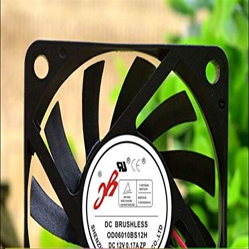 6CM 12V 0.17A OD06010BS12H 606010MM Silent 2-Wire Cooling Fan 6months Warranty
