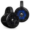 BELVA BWT4LED Pair of 400W 4-inch Powersports/ATV/UTV Speaker Pods with Blue LED Lighting view 1
