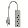 Uninex PS28U Compact Grounded 3-Outlet Power Strip, UL Listed, 1-Foot, 10-Pack view 2
