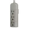 Uninex PS28U Compact Grounded 3-Outlet Power Strip, UL Listed, 1-Foot, 10-Pack view 3