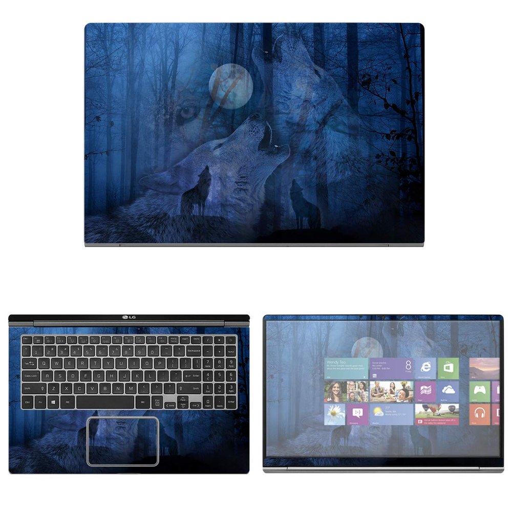 Decalrus - Protective Decal Wolves Skin Sticker for LG Gram 15Z990 (15.6" Screen) case Cover wrap LGgram_15z990-121