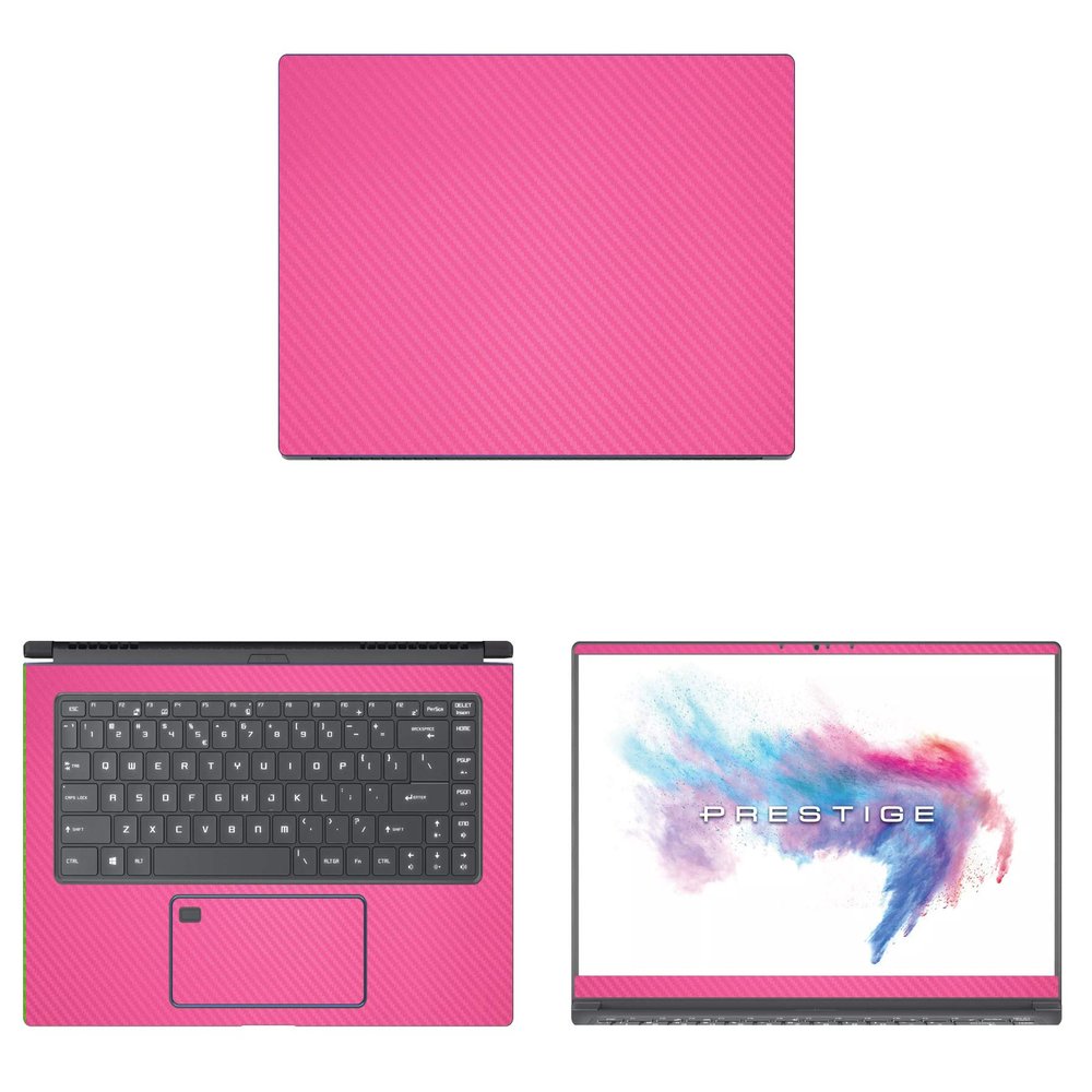 Decalrus - Protective Decal for MSI PS63 Modern (15.6" Screen) Laptop Rose Carbon Fiber Skin case Cover wrap CFmisPS63_15Rose