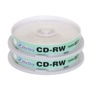 20 Pack Smartbuy CD-RW 1-12X 700MB/80Min High Speed Branded Logo Rewritable Blank Data Media Disc