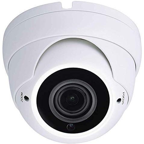 101AV 5MP 4in1 (TVI, AHD, CVI, CVBS) Indoor Outdoor Dome Camera DWDR OSD menu for CCTV DVR Home Office Surveillance Security (White) (5MP 2.8-12mm Lens, White)