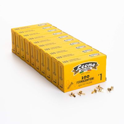 1000 Pieces Ottonate Astra No. 1 (11 mm) - 10 Boxes 100 Pieces - Lion Dell'Era Made in Italy