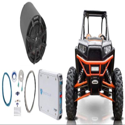 (1) Kicker 46CWTB84 8" 600w Marine Subwoofer Enclosure+Passive Radiator TB8 Bundle with (1) Rockville RMWK8 8 AWG Amp Install Kit and (1) RXM-T1 1500w Peak Marine/Boat Stereo Amp (3 Items)