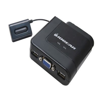 IOGEAR 2 Port USB Cable KVM Switch with Audio and Built-in Cables