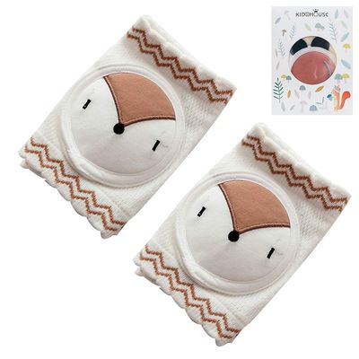 Angzhili 1 Pair Baby Knee Pad for Crawling,Elastic Anti-Slip Safety Baby Knee Protectors for Unisex Baby,Toddlers Kneepads Baby Knee Covers,Suitable for 6-24 Months(Khaki)