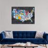 CANVAS ON DEMAND USA License Plate Map Wall Decal, Car Artwork view 3
