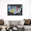 CANVAS ON DEMAND USA License Plate Map Wall Decal, Car Artwork view 4