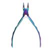 The Beadsmith Chroma Series Flush Cutter, 5.25 inches with hardened stainless-steel head, rainbow titanium coating, contoured comfort grip handle and double-leaf spring, tool for jewelry making view 1