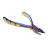 The Beadsmith Chroma Series Flush Cutter, 5.25 inches with hardened stainless-steel head, rainbow titanium coating, contoured comfort grip handle and double-leaf spring, tool for jewelry making view 2