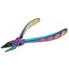 The Beadsmith Chroma Series Flush Cutter, 5.25 inches with hardened stainless-steel head, rainbow titanium coating, contoured comfort grip handle and double-leaf spring, tool for jewelry making view 3