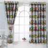 Nursery Blackout Room Darkening Curtains,Trains Loaded with Stars Hearts and Smiles Cheerful Happy Locomotive Cartoon Print Blackout Drapes for Living Room W84 x L84 Inch Multicolor view 1